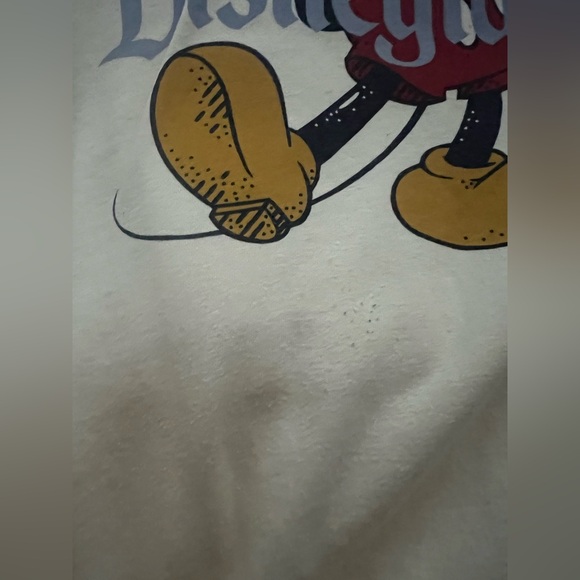 Official Disney Disneyland parks plus size cream ivory Mickey crewneck sweater - Picture 4 of 5